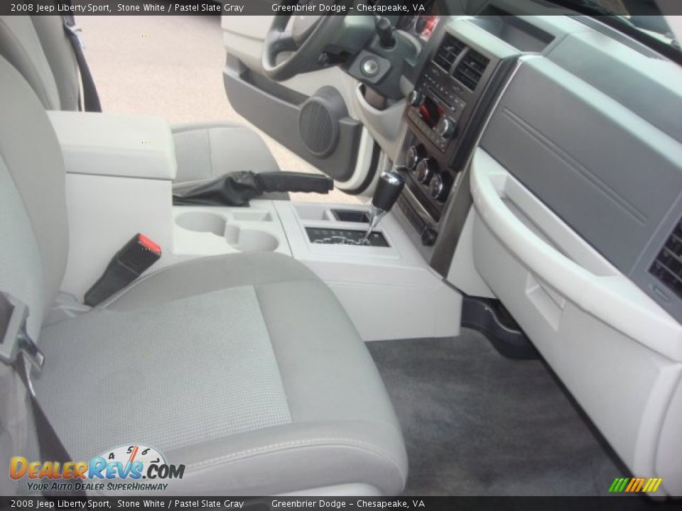 2008 Jeep Liberty Sport Stone White / Pastel Slate Gray Photo #13