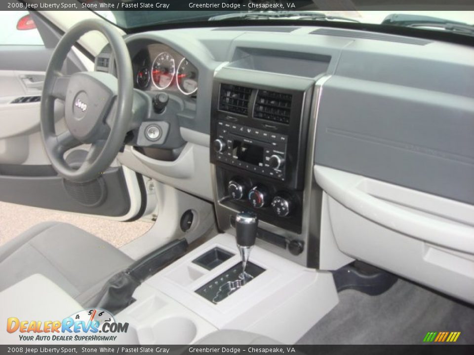 2008 Jeep Liberty Sport Stone White / Pastel Slate Gray Photo #14