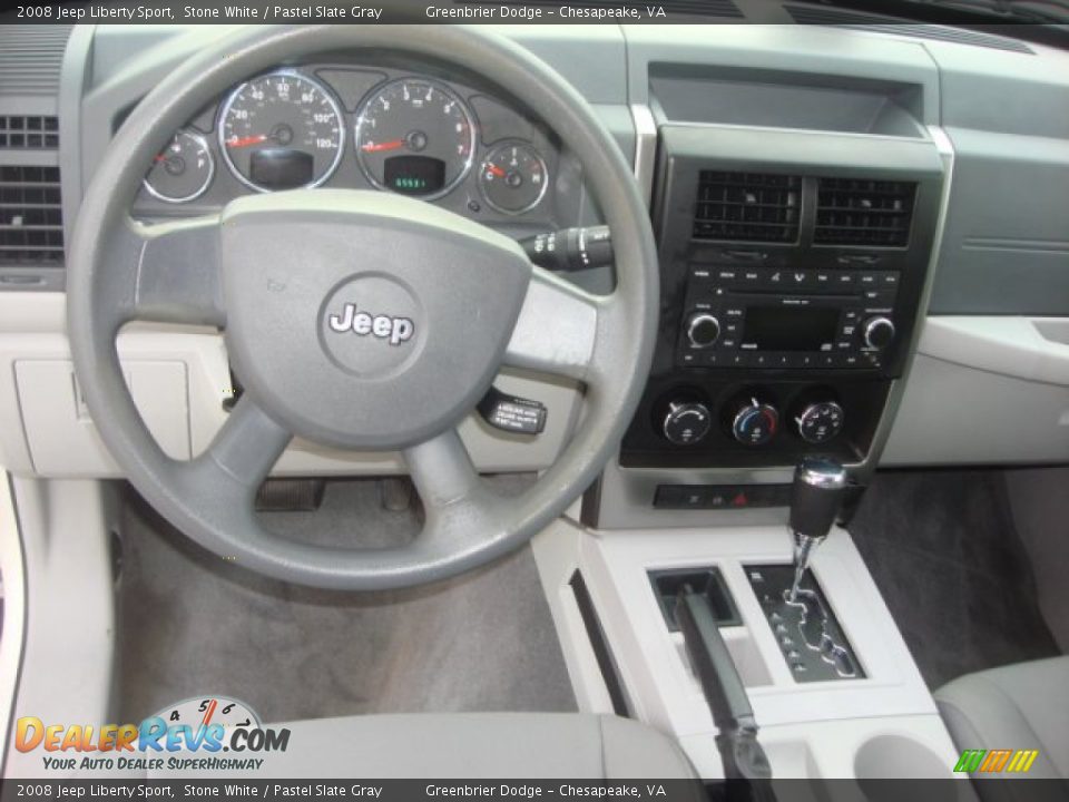 2008 Jeep Liberty Sport Stone White / Pastel Slate Gray Photo #15