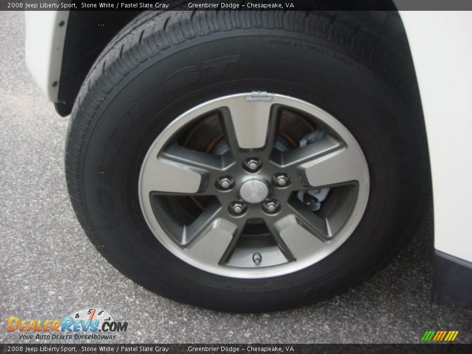 2008 Jeep Liberty Sport Stone White / Pastel Slate Gray Photo #21