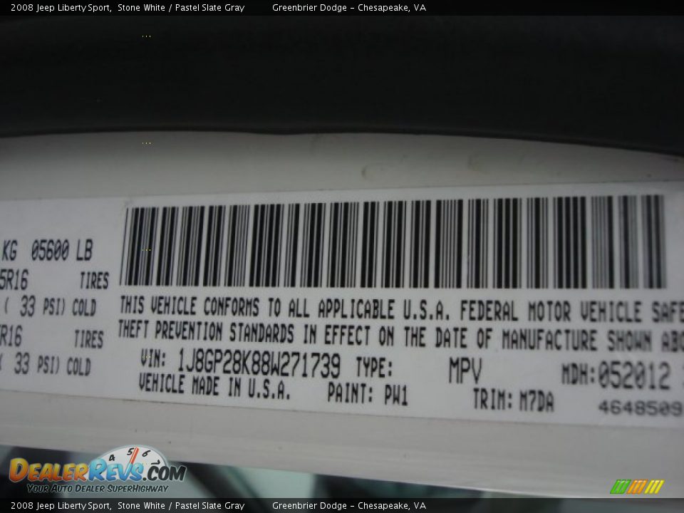 2008 Jeep Liberty Sport Stone White / Pastel Slate Gray Photo #24