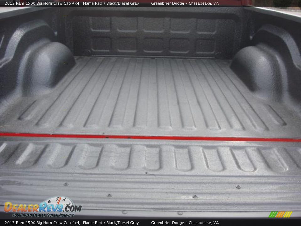 2013 Ram 1500 Big Horn Crew Cab 4x4 Flame Red / Black/Diesel Gray Photo #7