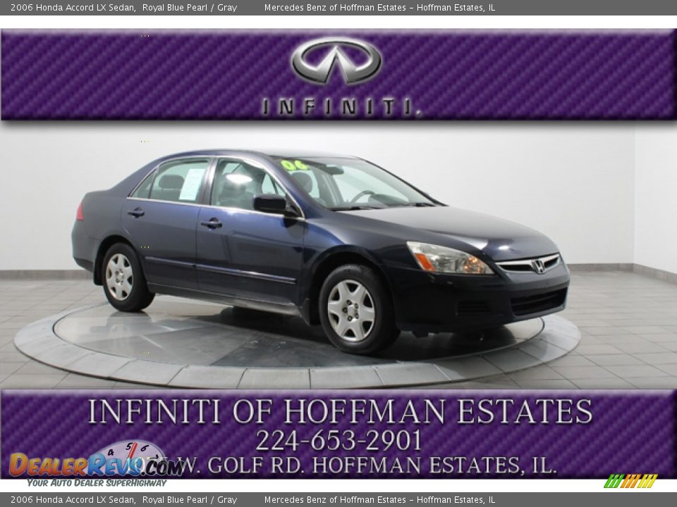 2006 Honda Accord LX Sedan Royal Blue Pearl / Gray Photo #1