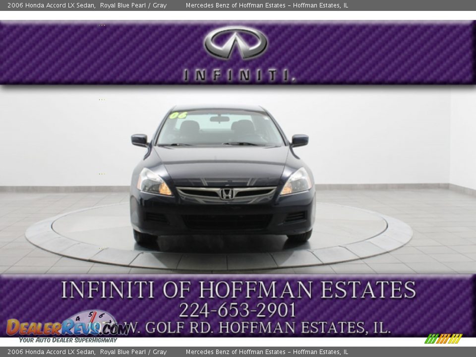 2006 Honda Accord LX Sedan Royal Blue Pearl / Gray Photo #3