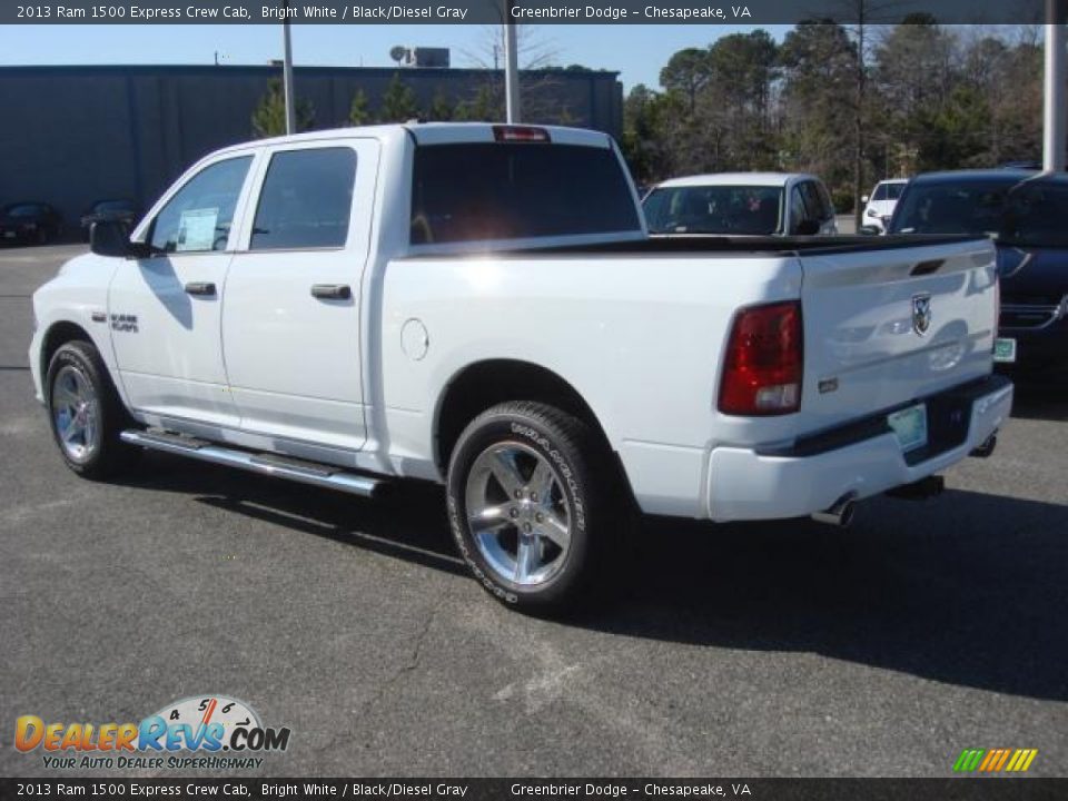 2013 Ram 1500 Express Crew Cab Bright White / Black/Diesel Gray Photo #2