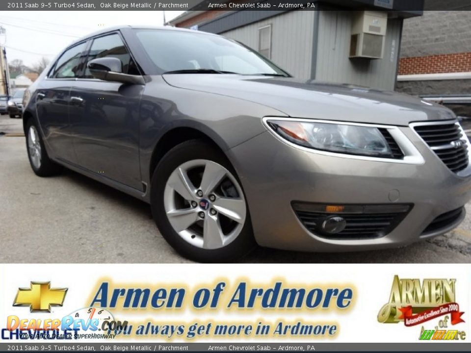 2011 Saab 9-5 Turbo4 Sedan Oak Beige Metallic / Parchment Photo #1