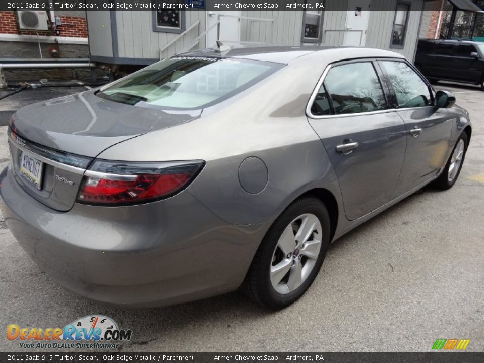2011 Saab 9-5 Turbo4 Sedan Oak Beige Metallic / Parchment Photo #7