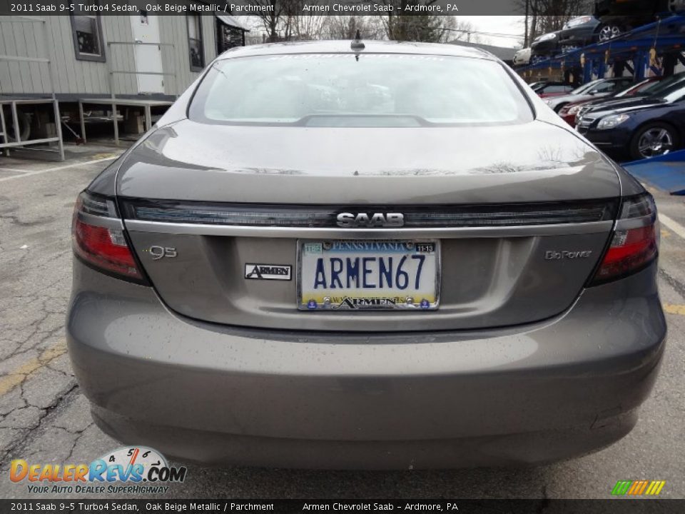 2011 Saab 9-5 Turbo4 Sedan Oak Beige Metallic / Parchment Photo #8