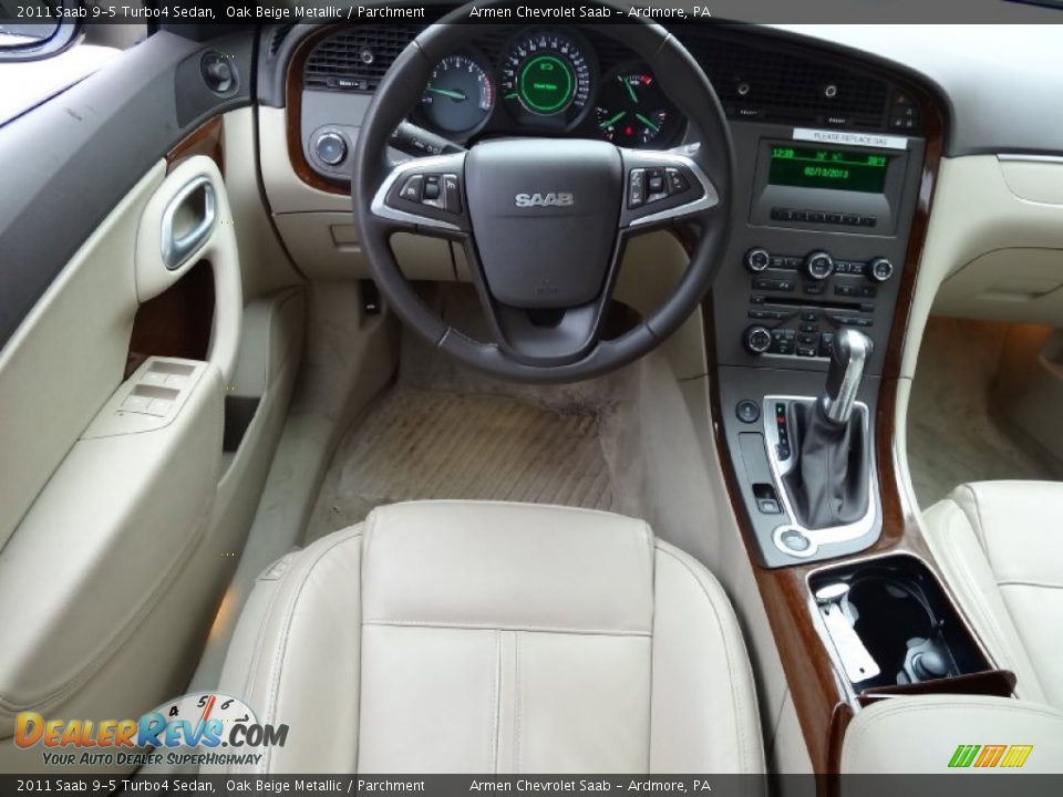 2011 Saab 9-5 Turbo4 Sedan Oak Beige Metallic / Parchment Photo #21