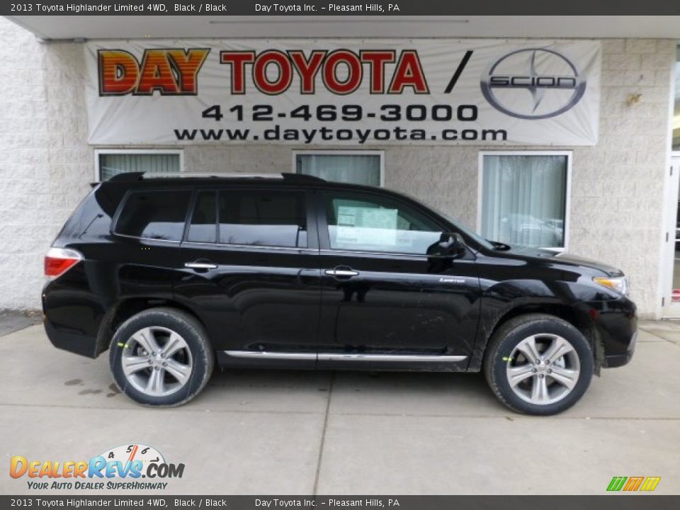 2013 Toyota Highlander Limited 4WD Black / Black Photo #1