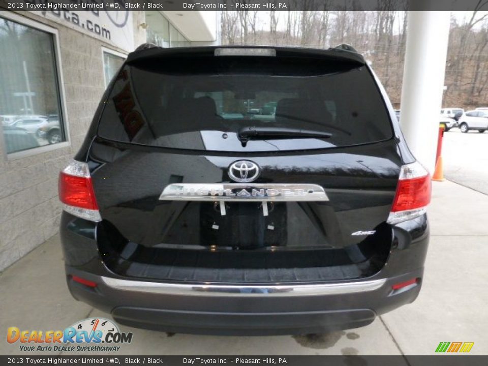 2013 Toyota Highlander Limited 4WD Black / Black Photo #3