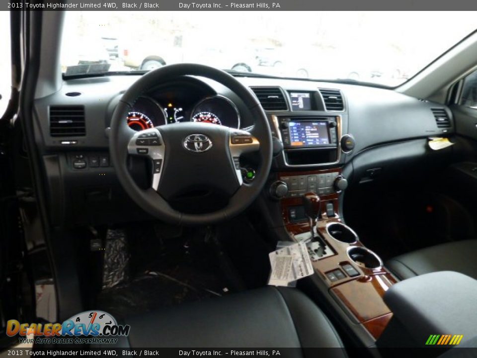 2013 Toyota Highlander Limited 4WD Black / Black Photo #15