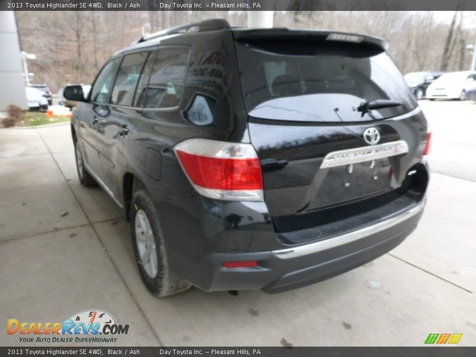 2013 Toyota Highlander SE 4WD Black / Ash Photo #4
