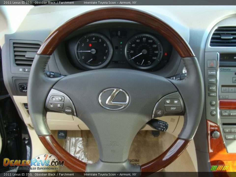 2011 Lexus ES 350 Obsidian Black / Parchment Photo #14