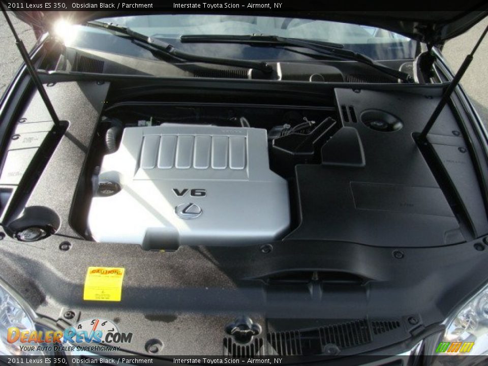 2011 Lexus ES 350 Obsidian Black / Parchment Photo #28