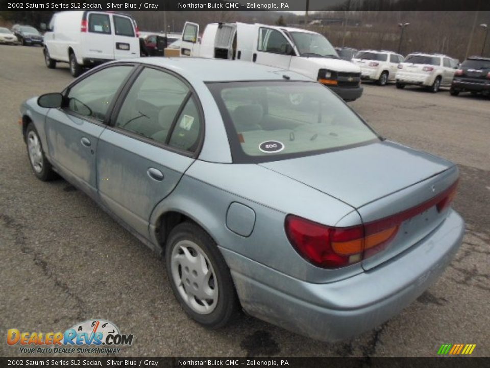 2002 Saturn S Series SL2 Sedan Silver Blue / Gray Photo #4