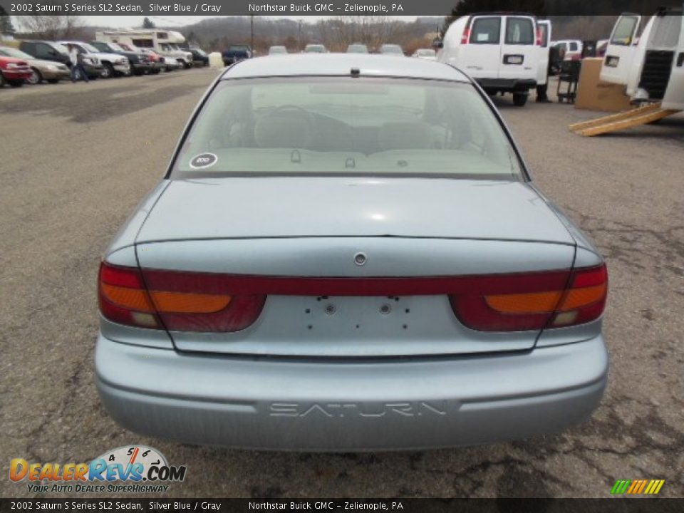 2002 Saturn S Series SL2 Sedan Silver Blue / Gray Photo #5