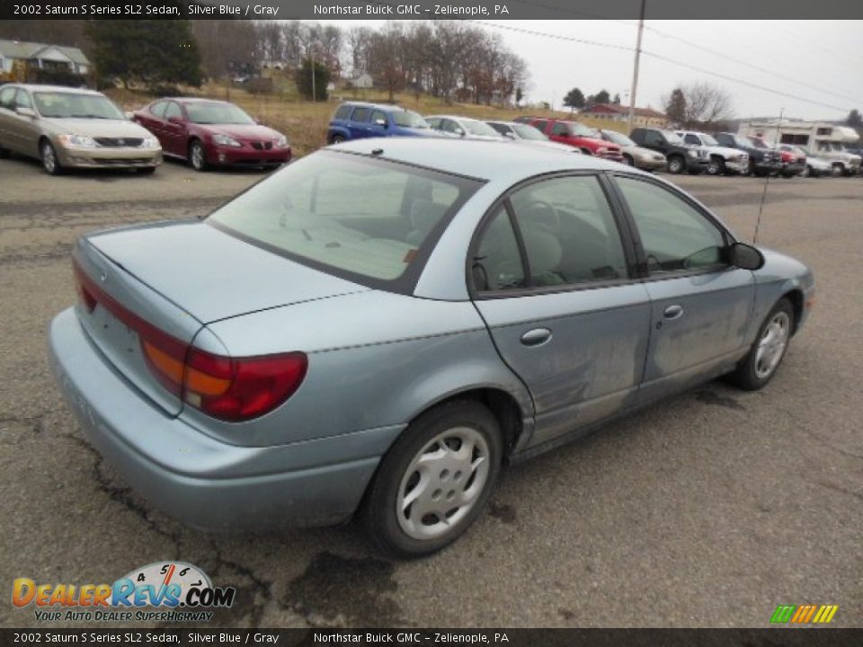 2002 Saturn S Series SL2 Sedan Silver Blue / Gray Photo #6