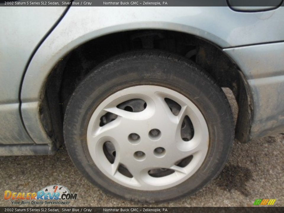 2002 Saturn S Series SL2 Sedan Silver Blue / Gray Photo #7