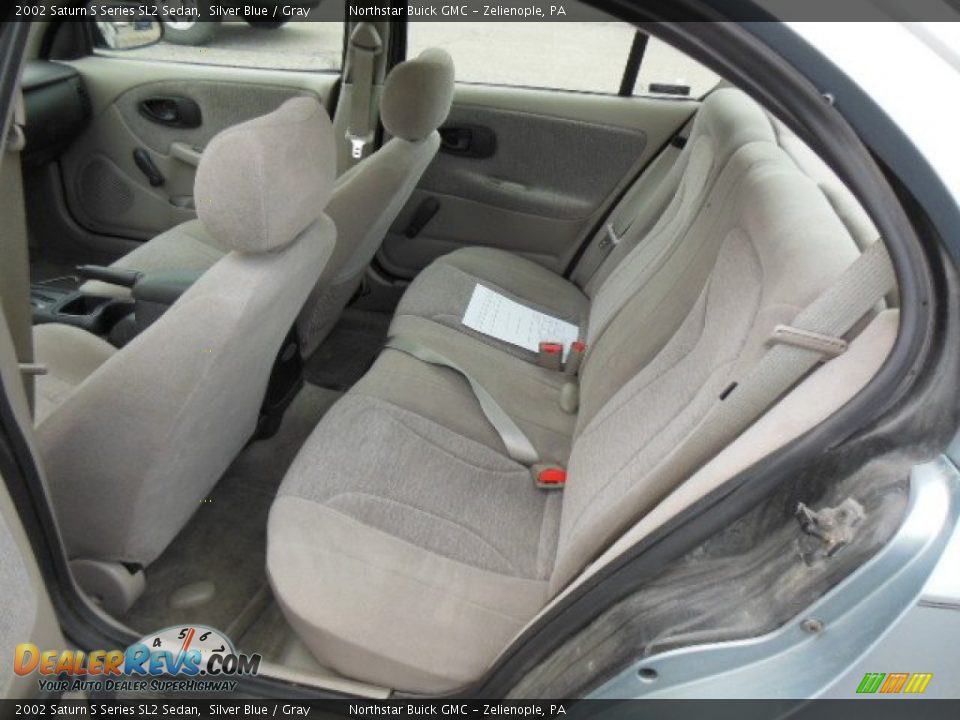 2002 Saturn S Series SL2 Sedan Silver Blue / Gray Photo #10