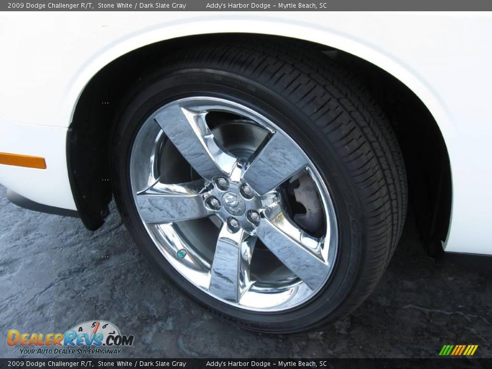 2009 Dodge Challenger R/T Stone White / Dark Slate Gray Photo #3