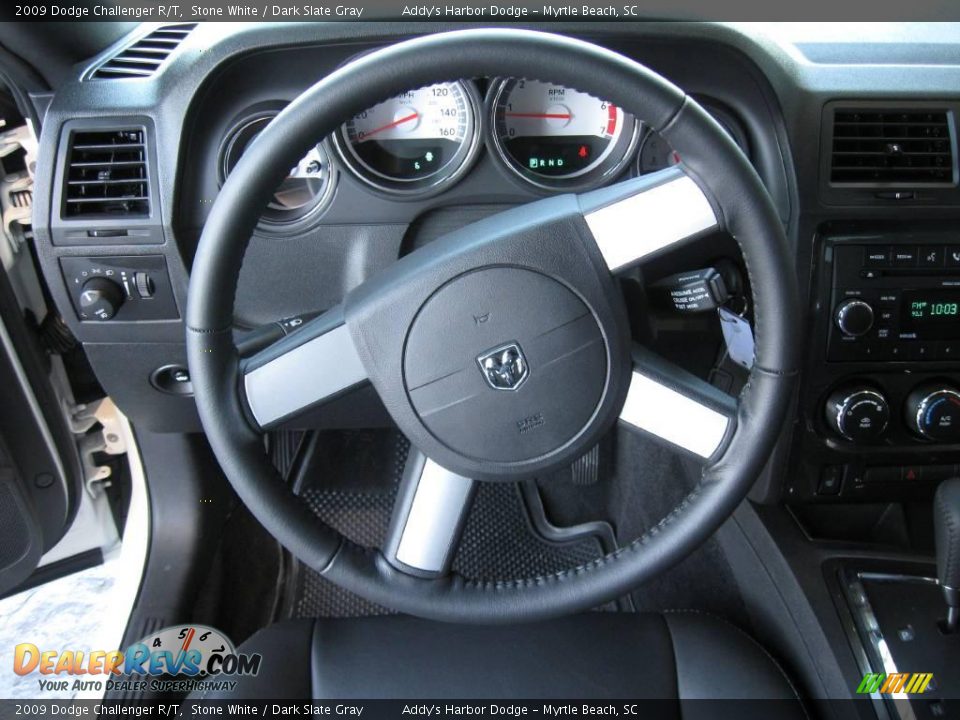 2009 Dodge Challenger R/T Stone White / Dark Slate Gray Photo #7