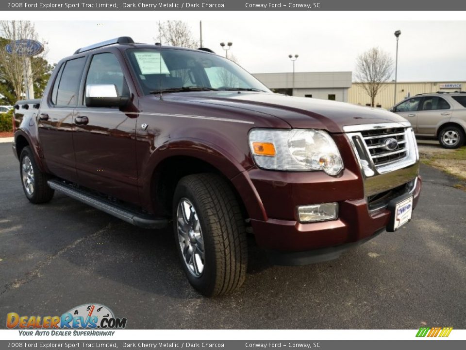 2008 Ford Explorer Sport Trac Limited Dark Cherry Metallic / Dark Charcoal Photo #3