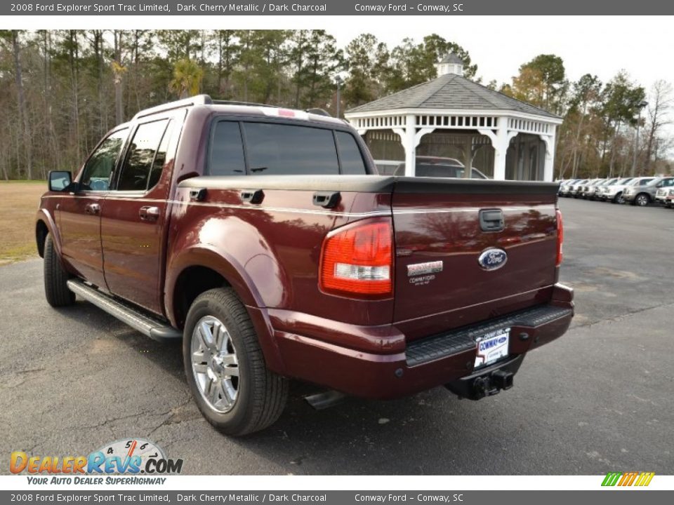2008 Ford Explorer Sport Trac Limited Dark Cherry Metallic / Dark Charcoal Photo #7