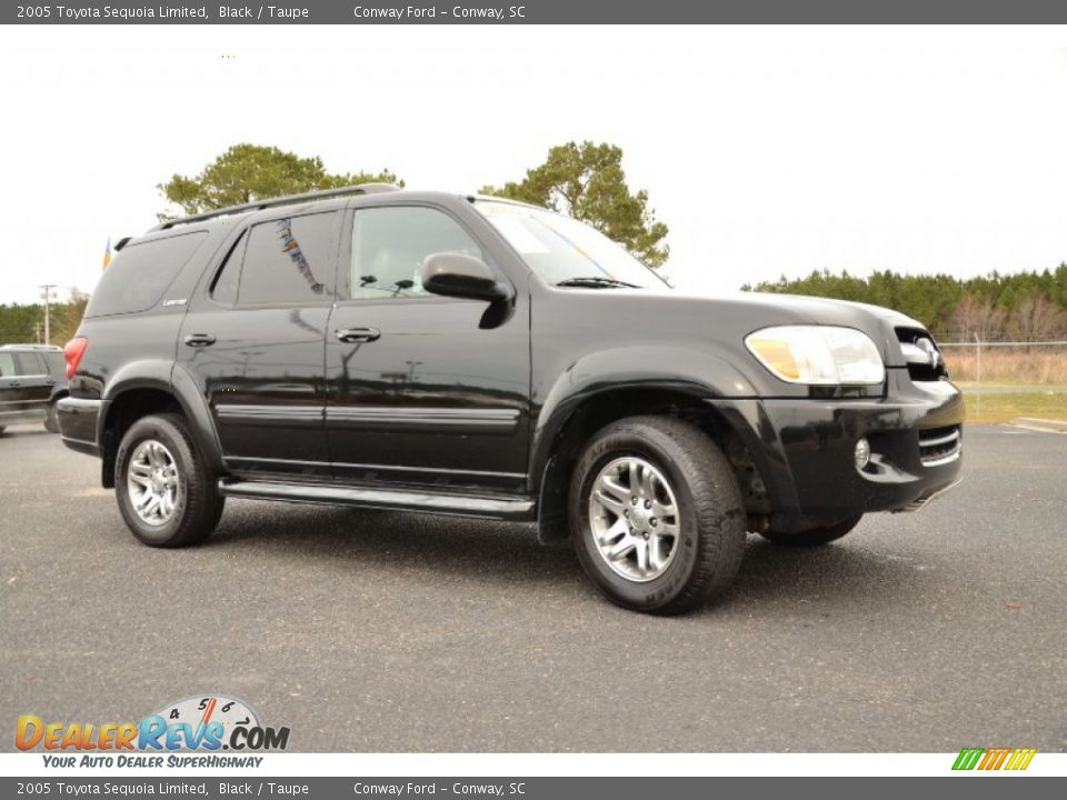 2005 Toyota Sequoia Limited Black / Taupe Photo #3