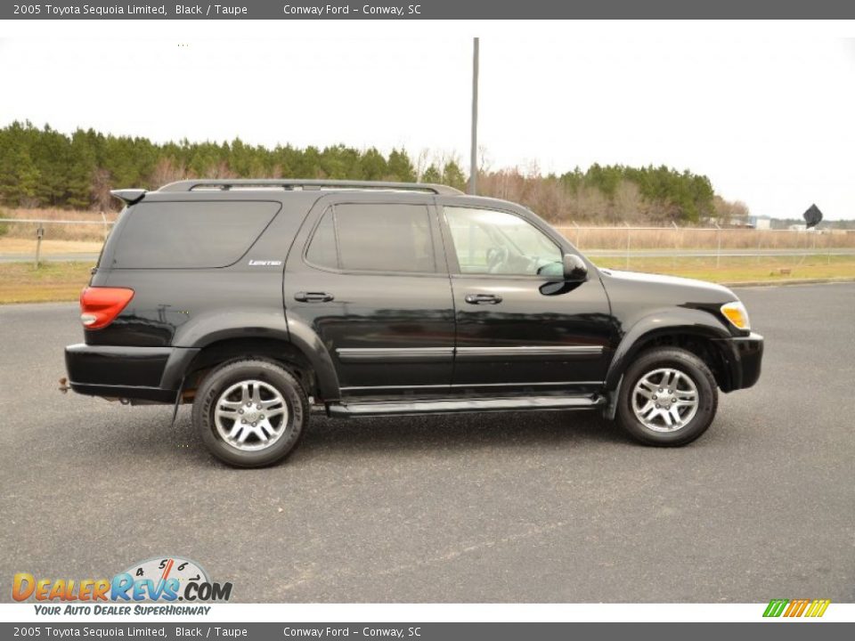 2005 Toyota Sequoia Limited Black / Taupe Photo #4