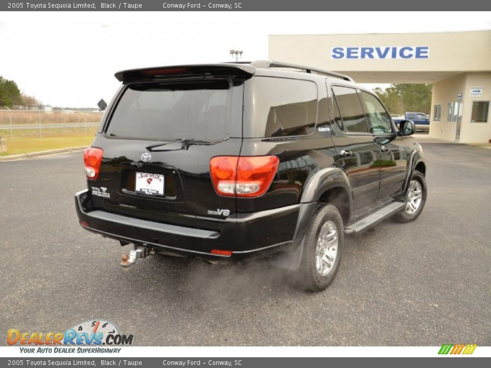 2005 Toyota Sequoia Limited Black / Taupe Photo #5