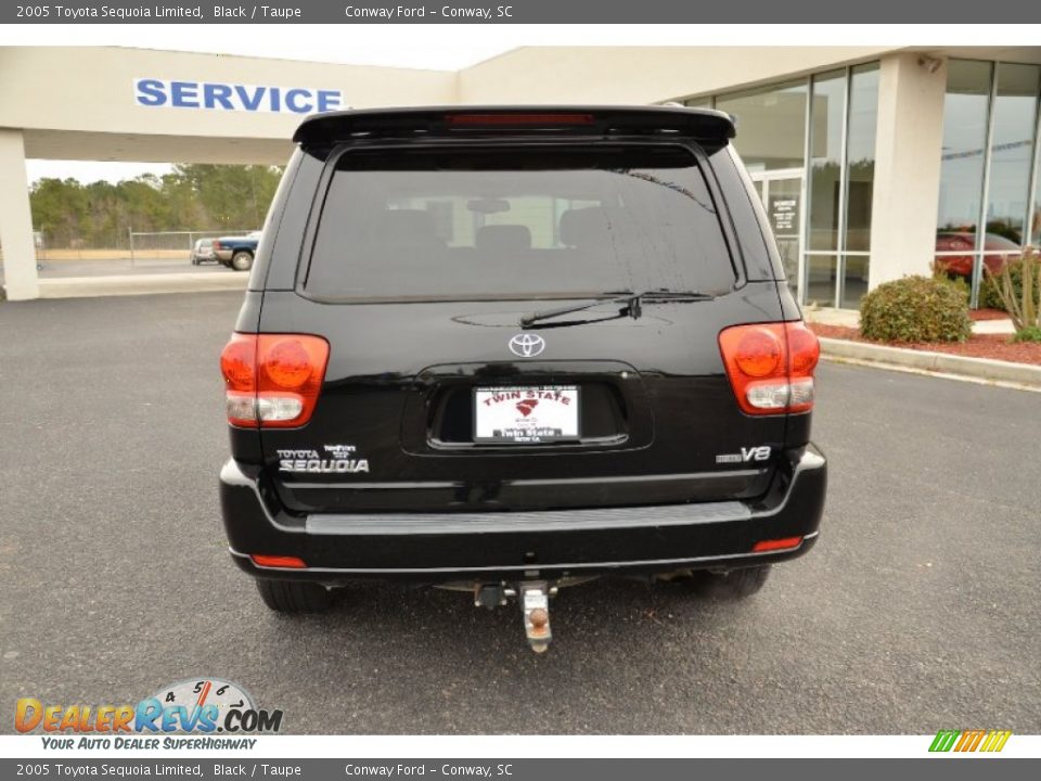2005 Toyota Sequoia Limited Black / Taupe Photo #6
