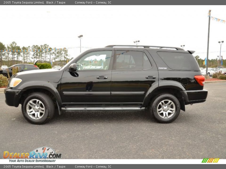 2005 Toyota Sequoia Limited Black / Taupe Photo #8