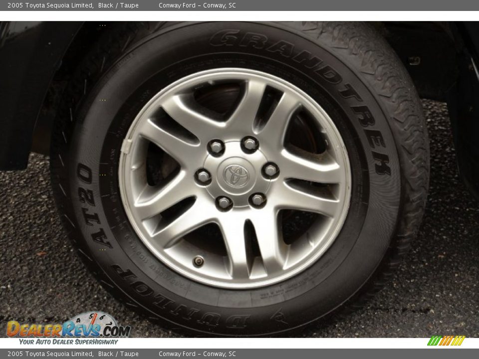 2005 Toyota Sequoia Limited Black / Taupe Photo #9