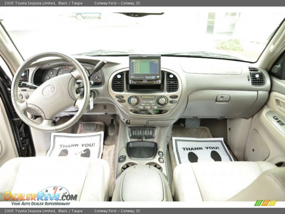 2005 Toyota Sequoia Limited Black / Taupe Photo #18