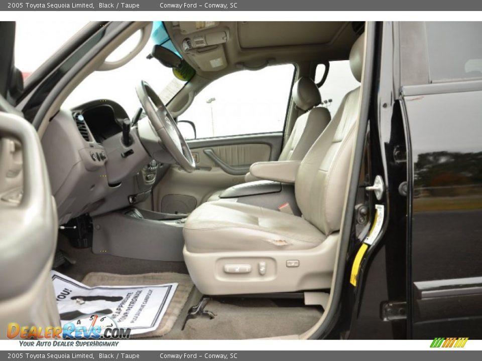 2005 Toyota Sequoia Limited Black / Taupe Photo #24