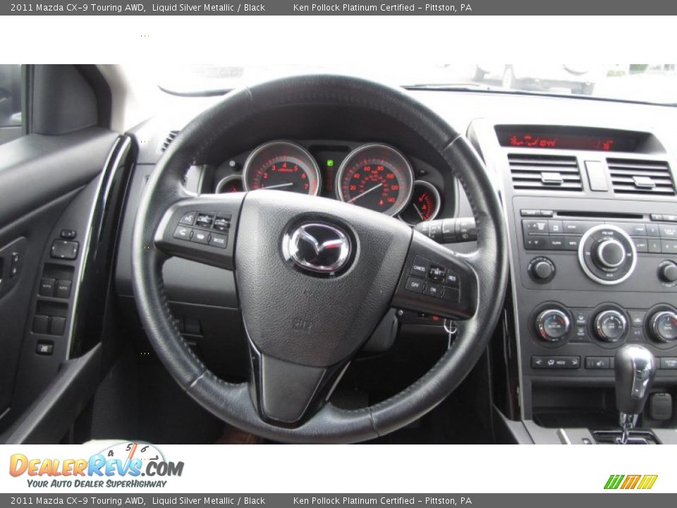 2011 Mazda CX-9 Touring AWD Liquid Silver Metallic / Black Photo #25