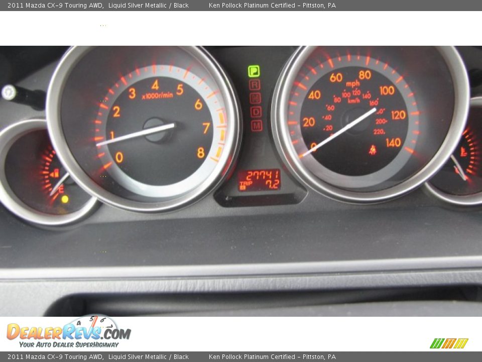 2011 Mazda CX-9 Touring AWD Liquid Silver Metallic / Black Photo #32
