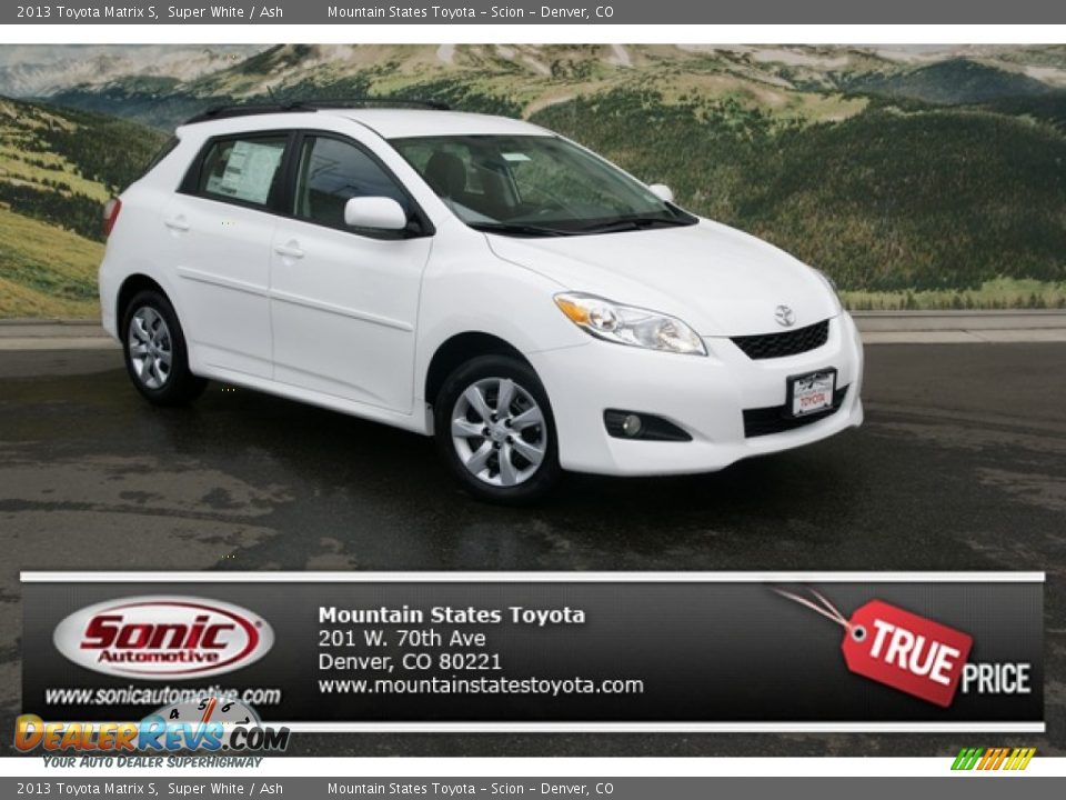 2013 Toyota Matrix S Super White / Ash Photo #1