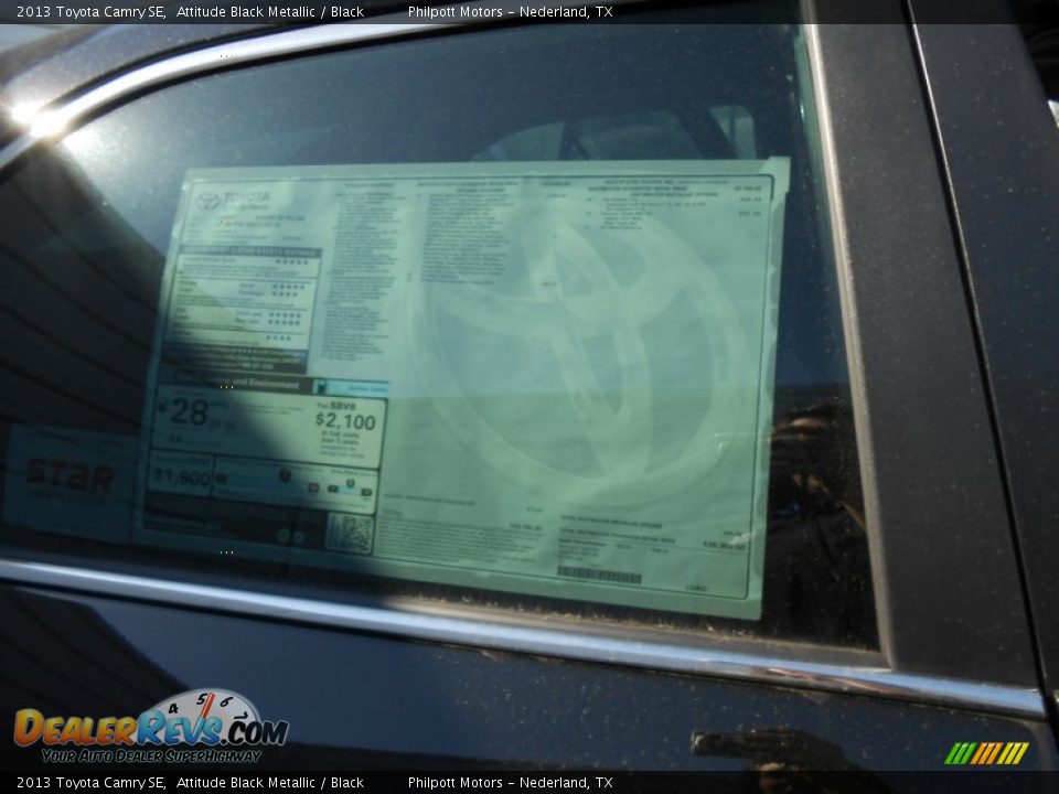 2013 Toyota Camry SE Attitude Black Metallic / Black Photo #18