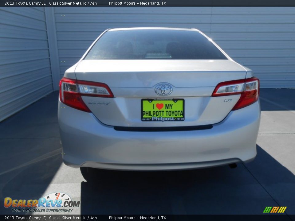 2013 Toyota Camry LE Classic Silver Metallic / Ash Photo #5