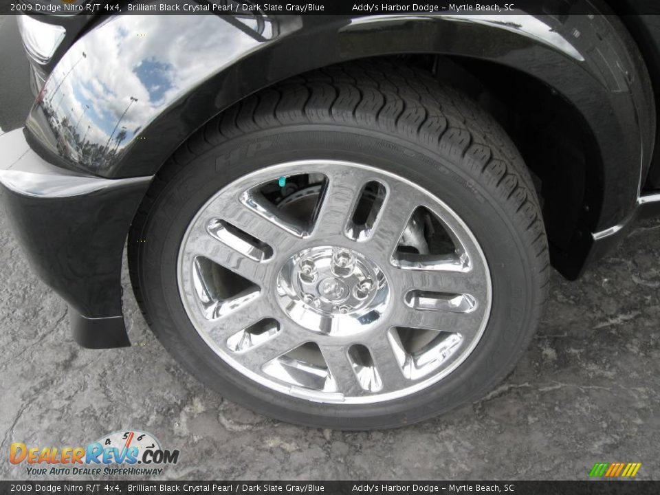 2009 Dodge Nitro R/T 4x4 Brilliant Black Crystal Pearl / Dark Slate Gray/Blue Photo #3