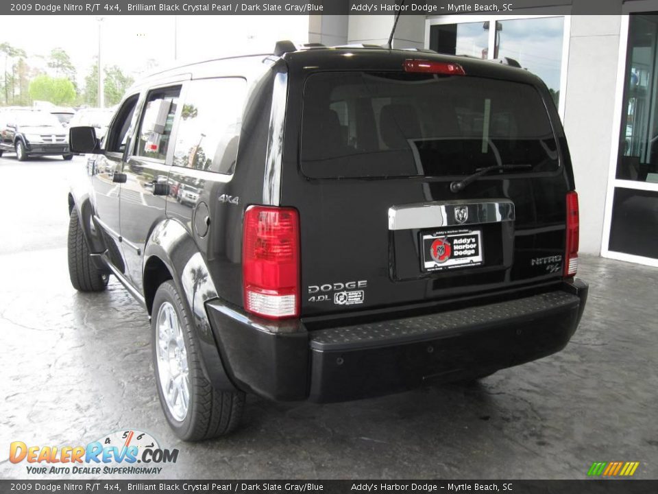 2009 Dodge Nitro R/T 4x4 Brilliant Black Crystal Pearl / Dark Slate Gray/Blue Photo #4