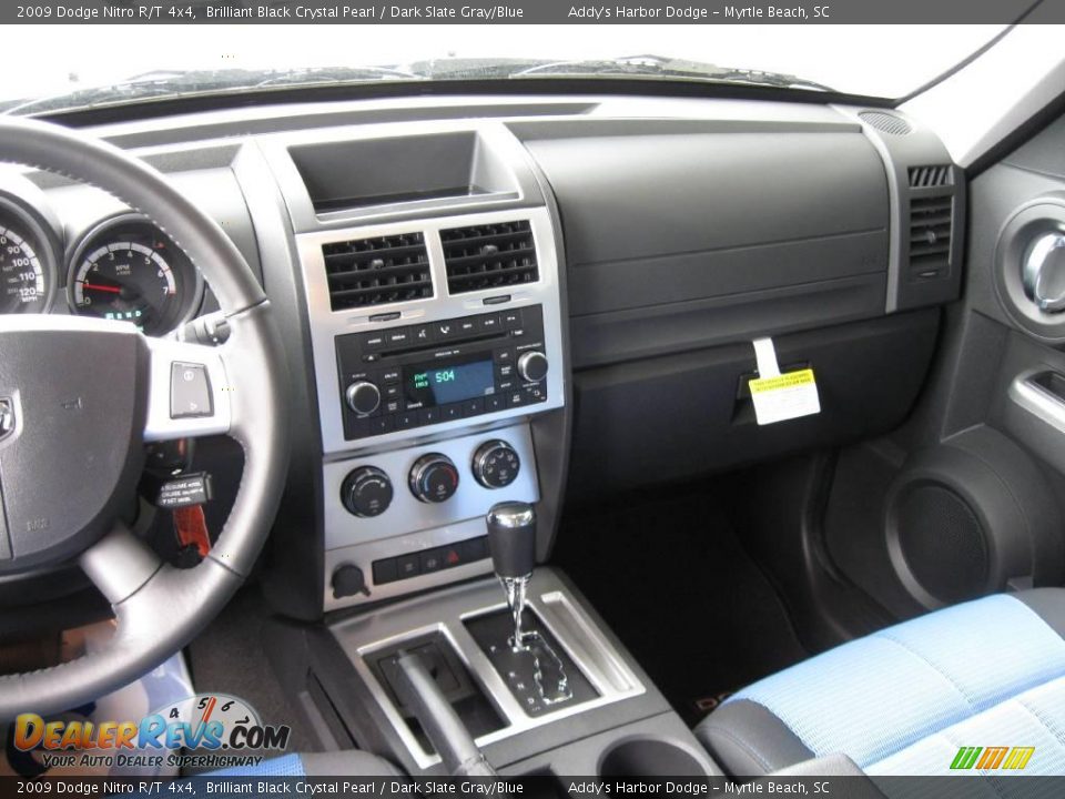 2009 Dodge Nitro R/T 4x4 Brilliant Black Crystal Pearl / Dark Slate Gray/Blue Photo #9