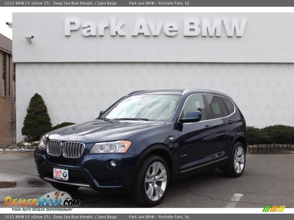 2013 BMW X3 xDrive 35i Deep Sea Blue Metallic / Sand Beige Photo #1