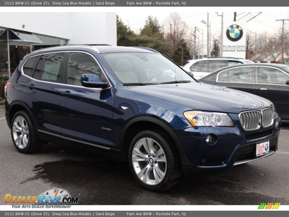 2013 BMW X3 xDrive 35i Deep Sea Blue Metallic / Sand Beige Photo #3