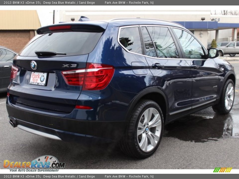 2013 BMW X3 xDrive 35i Deep Sea Blue Metallic / Sand Beige Photo #5