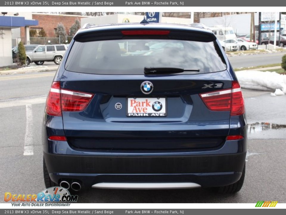 2013 BMW X3 xDrive 35i Deep Sea Blue Metallic / Sand Beige Photo #6