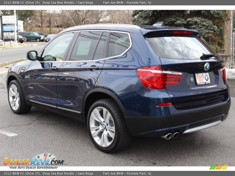 2013 BMW X3 xDrive 35i Deep Sea Blue Metallic / Sand Beige Photo #7
