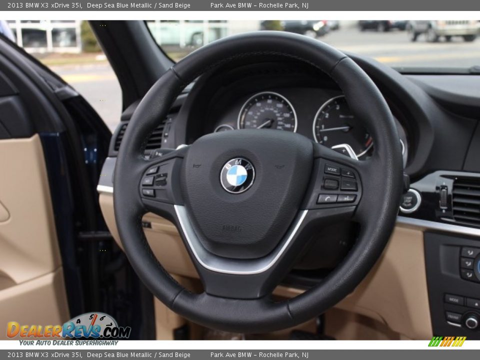2013 BMW X3 xDrive 35i Steering Wheel Photo #16